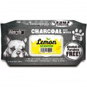 Absorb Plus Charcoal Pet Wipes - Lemon